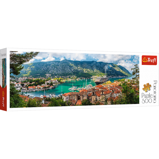 Trefl Panoramatické puzzle Kotor, Montenegro 500 dílků