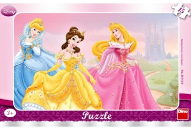 Dino deskové puzzle Princezny - 15 dílků