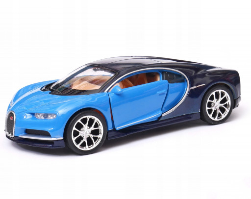 Welly Bugatti Chiron Modrá 1:34-39