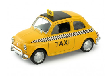 Welly Fiat Nuova 500 Taxi, žlutý 1:34