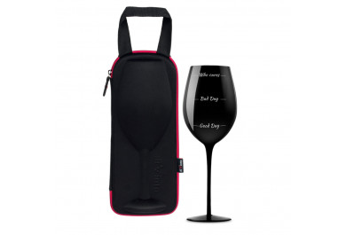 diVinto Slavnostní obří sklenice na víno, 750 ml., Who cares Black