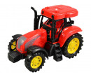 MaDe Traktor na setrvačník, světlo, zvuk, červený, 14cm