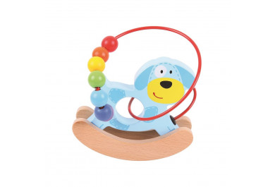 Bigjigs Baby Motorický labyrint houpačka pejsek