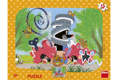 Dino deskové puzzle Krtek opravář, 12 dílků