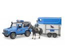 Bruder 2588 Land Rover, Policie, přepravník, figurka, kůň