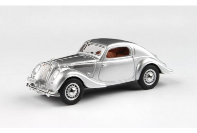 Abrex Škoda Popular Sport Monte Carlo (1937) Stříbrná Metalíza 1:43