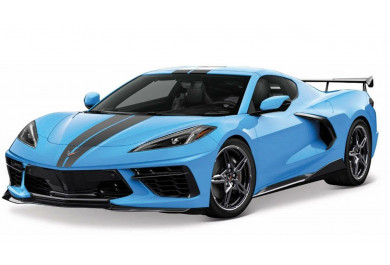 Maisto Chevrolet Corvette Stingray Coupe (High Wing), 2020, Modrá 1:18