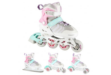 Nils Extreme NH18192 Dětské brusle 4v1 růžové vel.L (39-43)