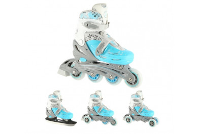 Nils Extreme NH18331 Dětské brusle 4v1 Modré, vel.S (31-34)