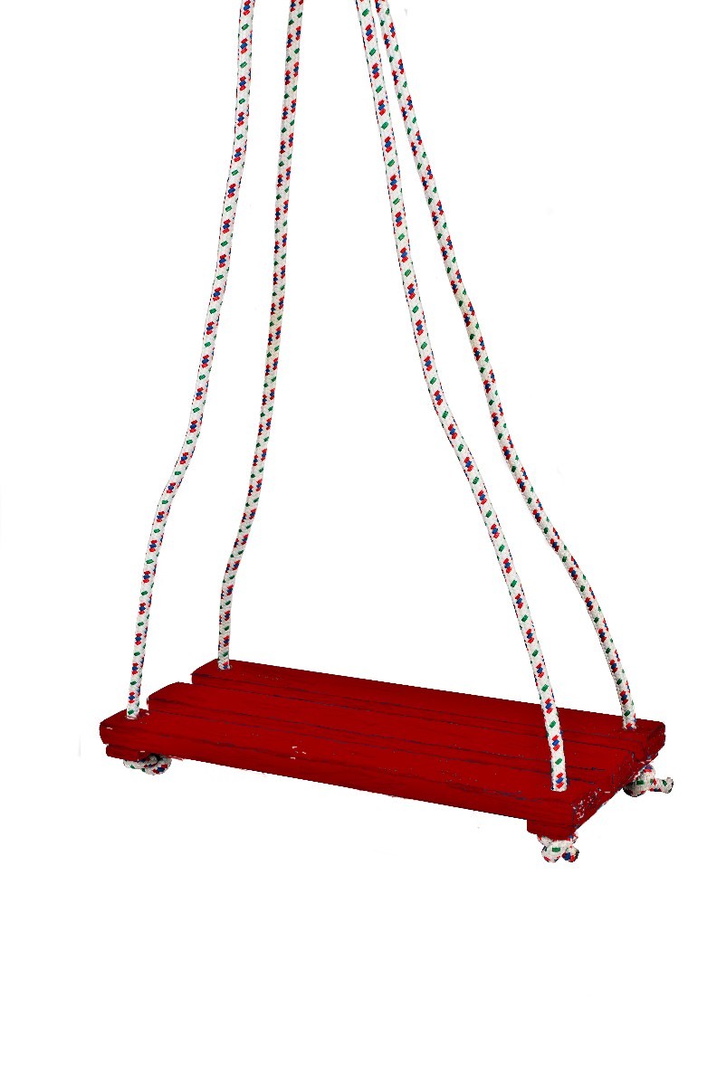 Dětské dřevěné houpací prkénko, Červené 46x19 cm