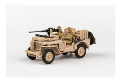 Cararama Ton Military Vehicle With Gun - Sandy Yellow 1:43