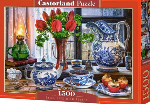 Castorland puzzle 1500 dílků - Zátiší s tulipány