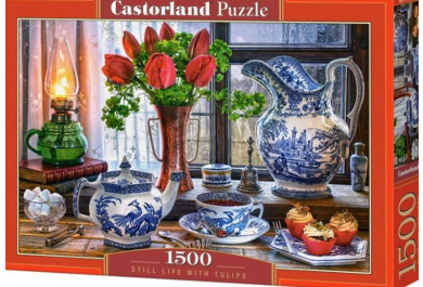 Castorland puzzle 1500 dílků - Zátiší s tulipány