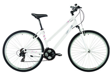 Kenzel Dámské krosové kolo Stroller Cross woman 2025 bílo-stříbrné (rám. 48)