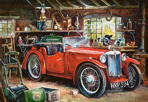 Castorland puzzle 1000 dílků - Veterán v garáži