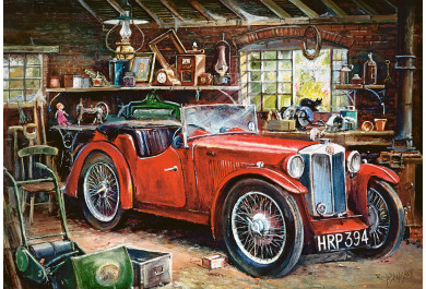 Castorland puzzle 1000 dílků - Veterán v garáži