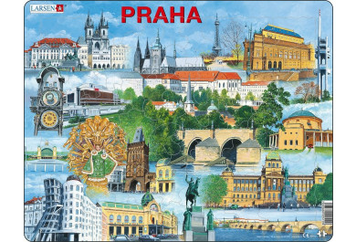 Larsen Deskové puzzle Praha 66 dílků, 36x28x0,4 cm