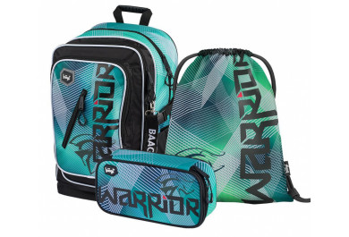 BAAGL SET 3 Cubic Warrior: batoh, penál, sáček