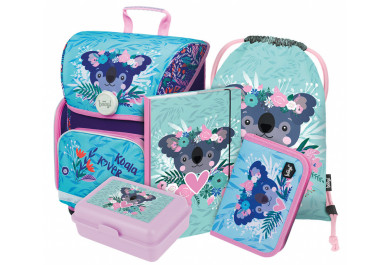 BAAGL SET 5 Ergo Koala: aktovka, penál, sáček, desky, box