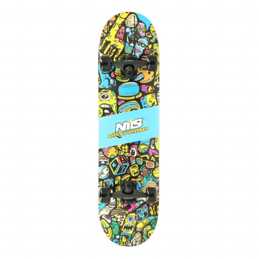 Skateboard Nils Extreme CR3108SA COLOR WORMS 2, 78x20 cm