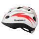Nexelo Cyklistická dětská helma Funny, bílo-červená vel.S (52-56 cm)