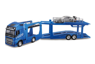 Bburago kamion Volvo FH16 w a Porsche 911 GT2 RS 1:43