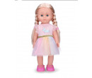 Dětská chodící panenka Eliška růžové šaty, 41cm
