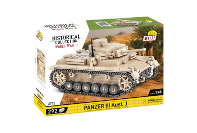 Cobi 2712 II WW Panzer III Ausf J, 1:48, 292 kostek