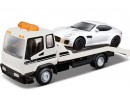 Bburago Tow Truck a Jaguar, White 1:43