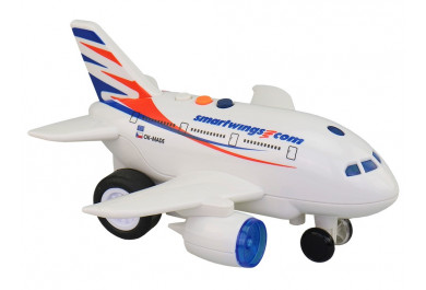 Made Letadlo Smartwings s hlášením kapitána a letušky, na setrvačník, 20 cm 