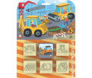 Dětské dřevěné razítka, Stavební stroje, 5+1