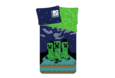 Jerry Fabrics, Povlečení bavlna Minecraft Sssleep Tight 140x200, 70x90 cm