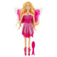 Panenka Víla s křídly růžová, se světlem 30cm