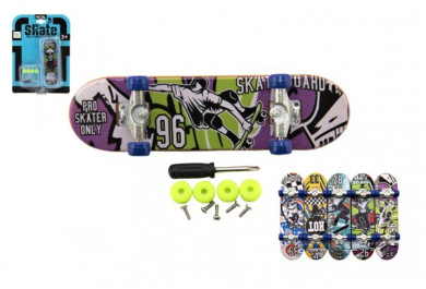 Prstový skateboard šroubovací, 9cm assort