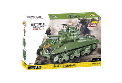 Cobi 2570 II WW M4A3 Sherman, 1:28, 852 kostek