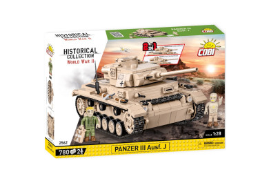 Cobi 2562 II WW Panzer III Ausf J, 2v1, 1:28, 780 kostek