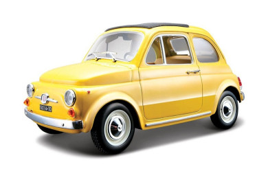 Bburago Fiat 500 F 1965 žlutá 1:24