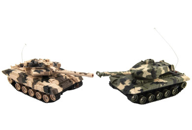 Teddies Tank RC 2ks 25cm tanková bitva 27MHZ a 40MHz
