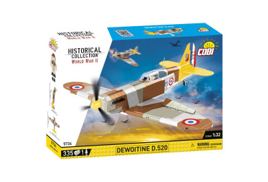 Cobi 5734 II WW Dewoitine D.520, 1:32, 335 kostek