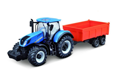 Bburago Farm traktor New Holland, Modrý 1:50