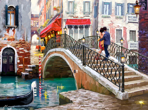 Castorland puzzle 2000 dílků - Most v Benátkách