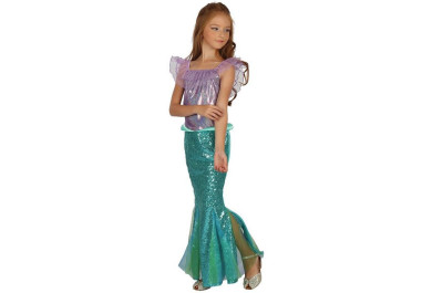 Dětský kostým na karneval Mořská panna zelená, 120-130 cm