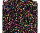 Playbox Černé plastové korálky s neo písmenky, 300 kusů