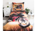 Bavlněné povlečení fototisk Motorka, 140x200, 70x90cm