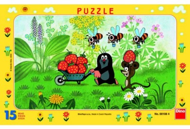 Dino deskové puzzle Krtek na výletě - 15 dílků