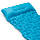 Spokey Air Bed Pillow Nafukovací matrace s polštářkem, 213x62x6 cm, R-Value 2.5, modrá