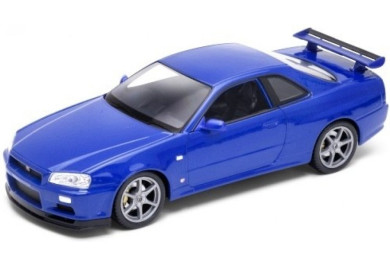 Welly Nissan Skyline GT-R modrý 1:24