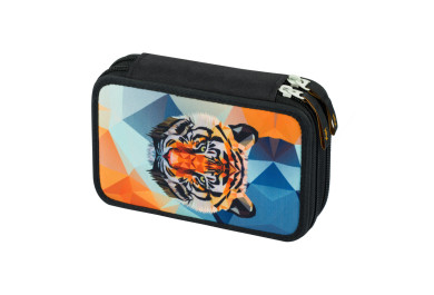 BAAGL Školní penál dvoupatrový Tiger