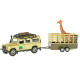 Kids Globe Traffic Land Rover Defender s vozíkem a zvířaty, 29 cm