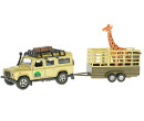 Kids Globe Traffic Land Rover Defender s vozíkem a zvířaty, 29 cm